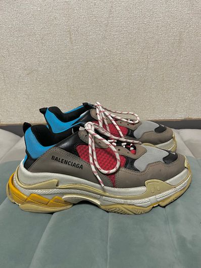 BALENCIAGA Triple S "Beige/Green/Yellow"