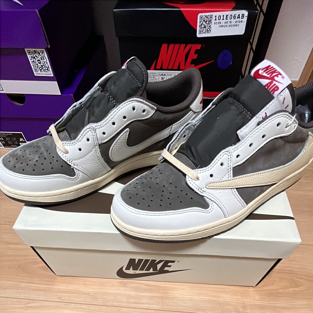 Travis Scott × Nike Air Jordan 1 Low OG SP "Reverse Mocha/Sail and Ridgerock"