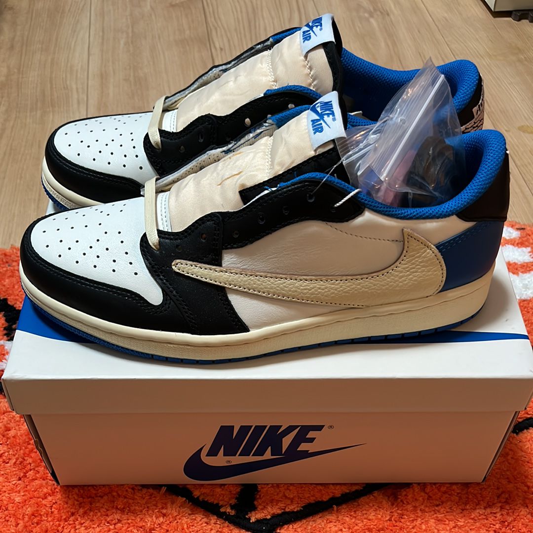 Travis Scott × fragment design × Nike Air Jordan 1 Low OG SP "Military Blue"