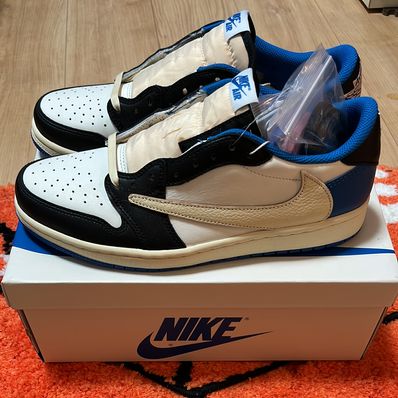 Travis Scott × fragment design × Nike Air Jordan 1 Low OG SP "Military Blue"