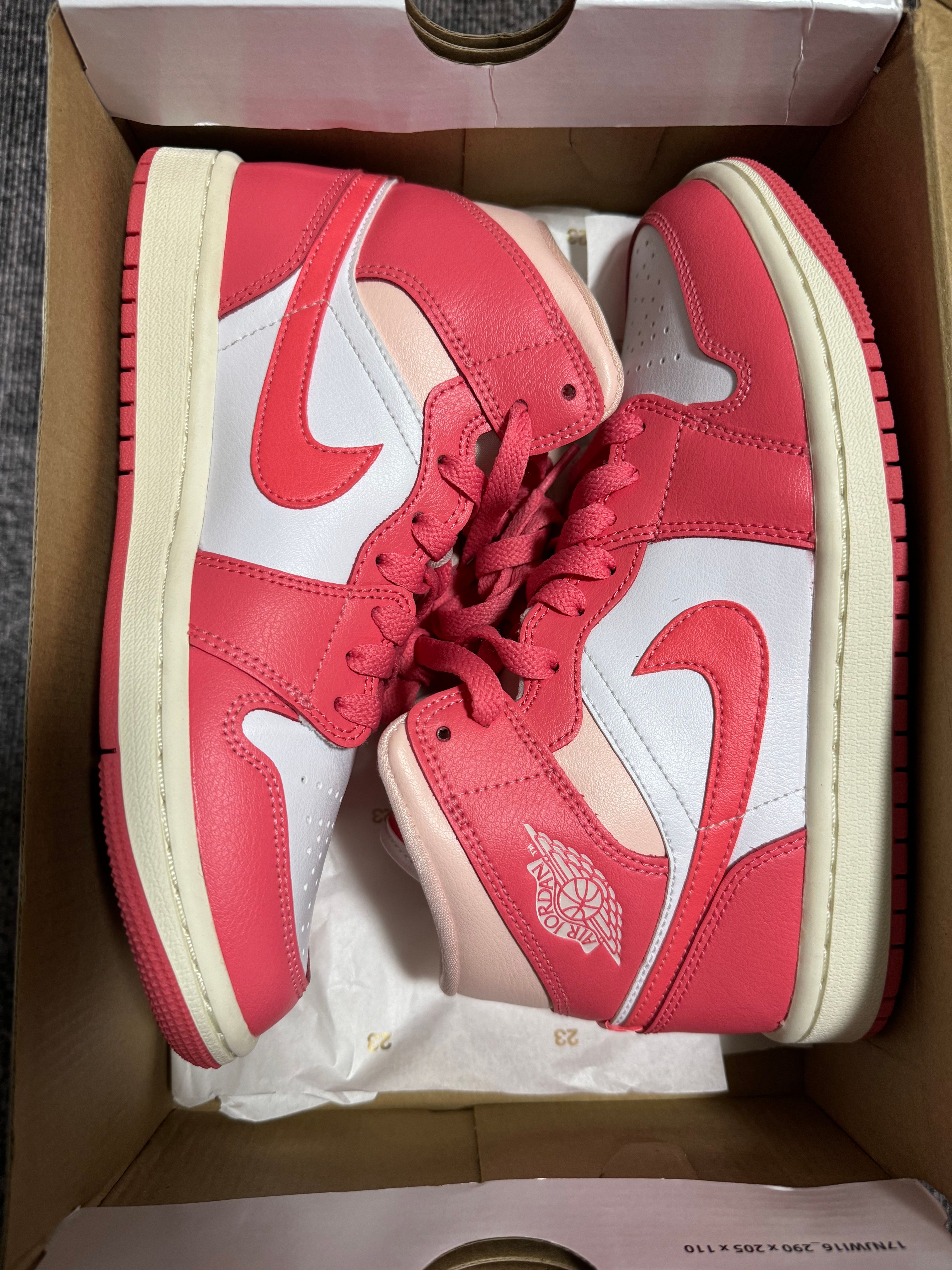 Nike Women's Air Jordan 1 Mid "Strawberries and Cream"