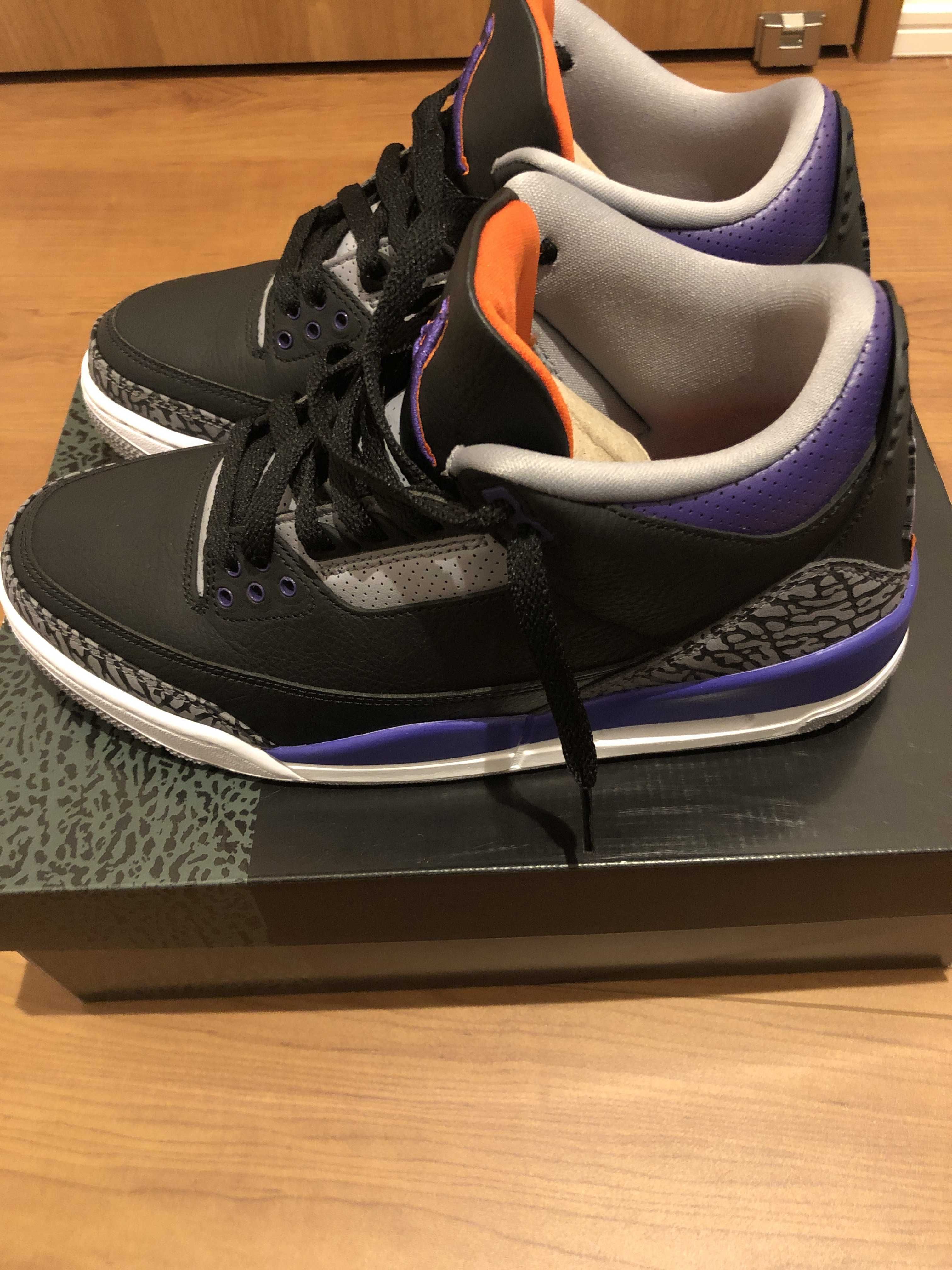 Nike Air Jordan 3 Retro "Black/Court Purple"