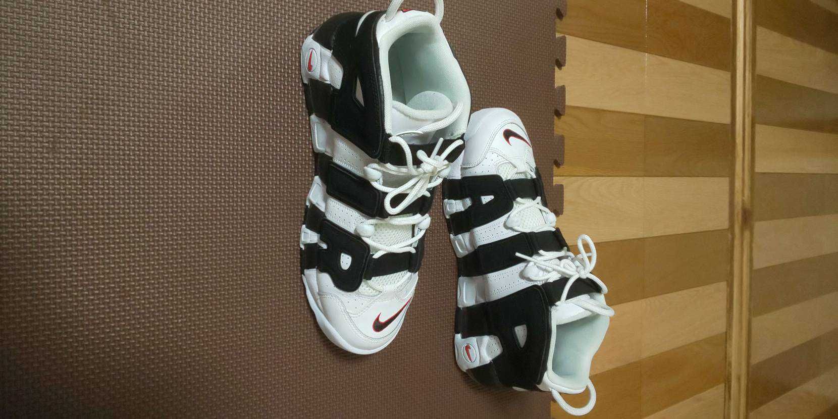 NIKE AIR MORE UPTEMPO "WHITE/BLACK/UNIVERSITY RED"(2020)