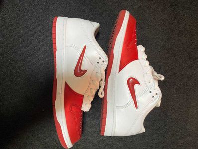 Supreme × Nike Dunk Low "Varsity Red/White"