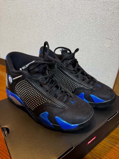 Supreme × Nike Air Jordan 14 Retro "Black/Varsity Royal/Chrome"