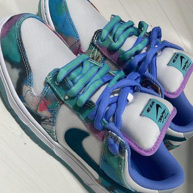 Futura × Nike SB Dunk Low "White and Geode Teal"
