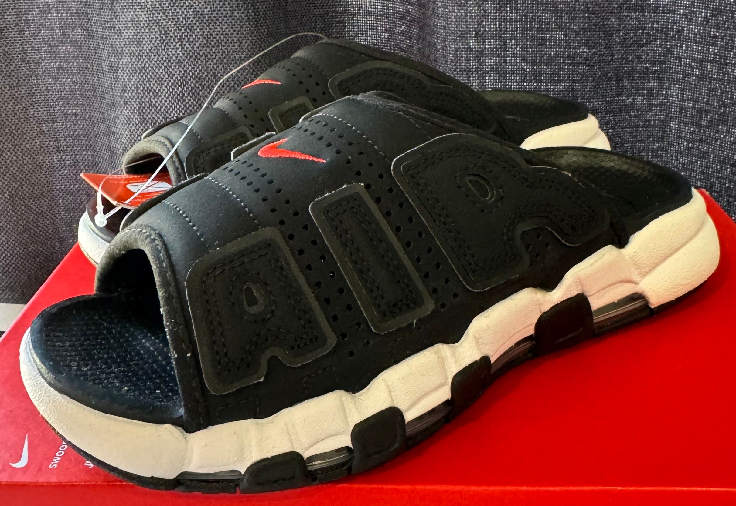Nike Air More Uptempo Slide "Black/Clear/White"