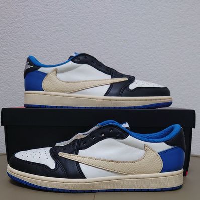 Travis Scott × fragment design × Nike Air Jordan 1 Low OG SP "Military Blue"