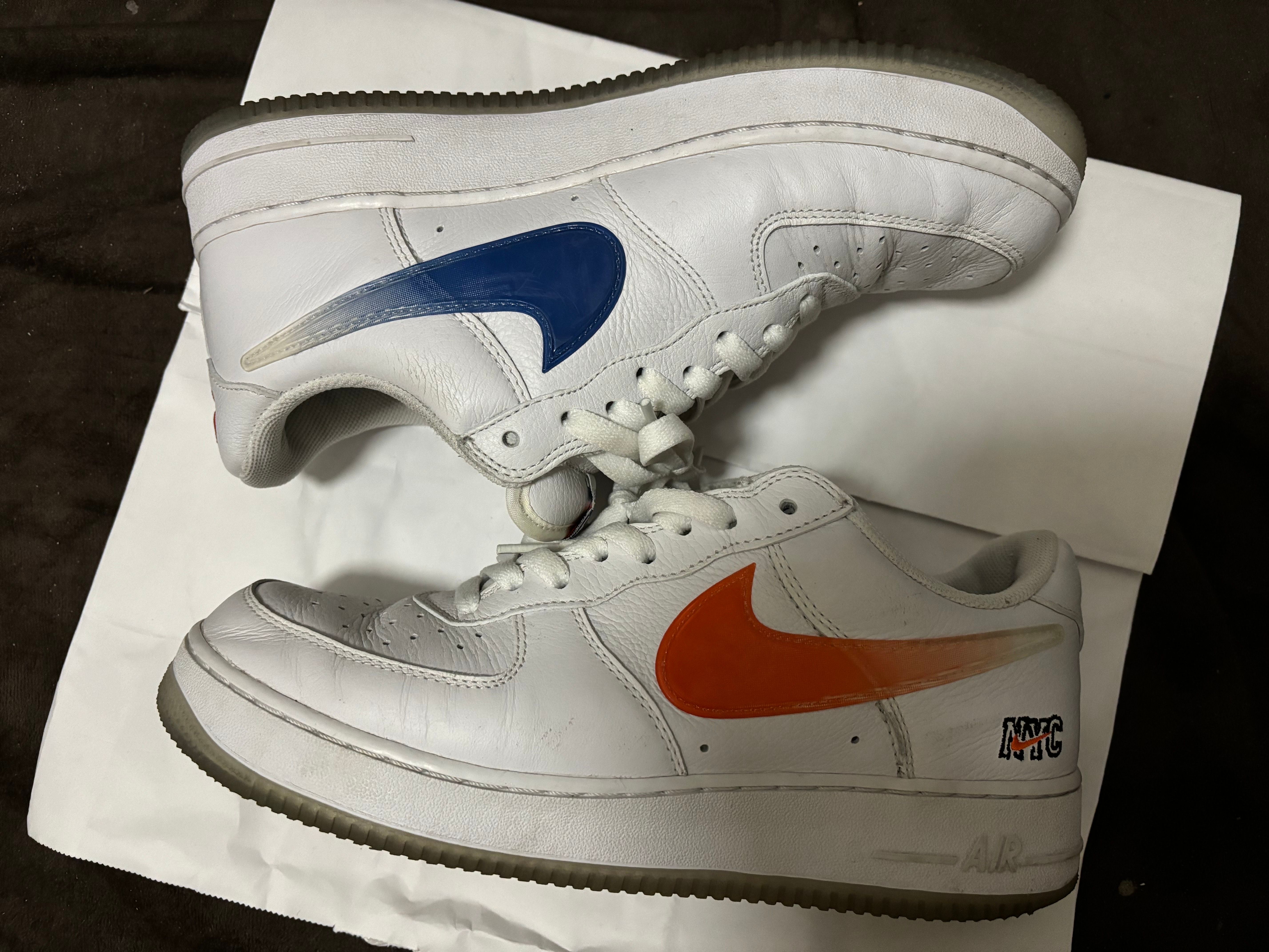 KITH × Nike Air Force 1 Low "White/Rush Blue/White/Brilliant Orange"