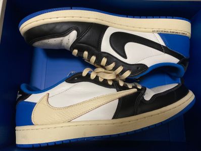 Travis Scott × fragment design × Nike Air Jordan 1 Low OG SP "Military Blue"