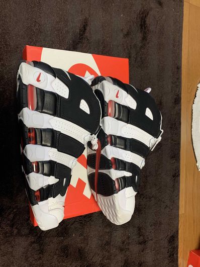 NIKE AIR MORE UPTEMPO "WHITE/BLACK/UNIVERSITY RED"(2020)