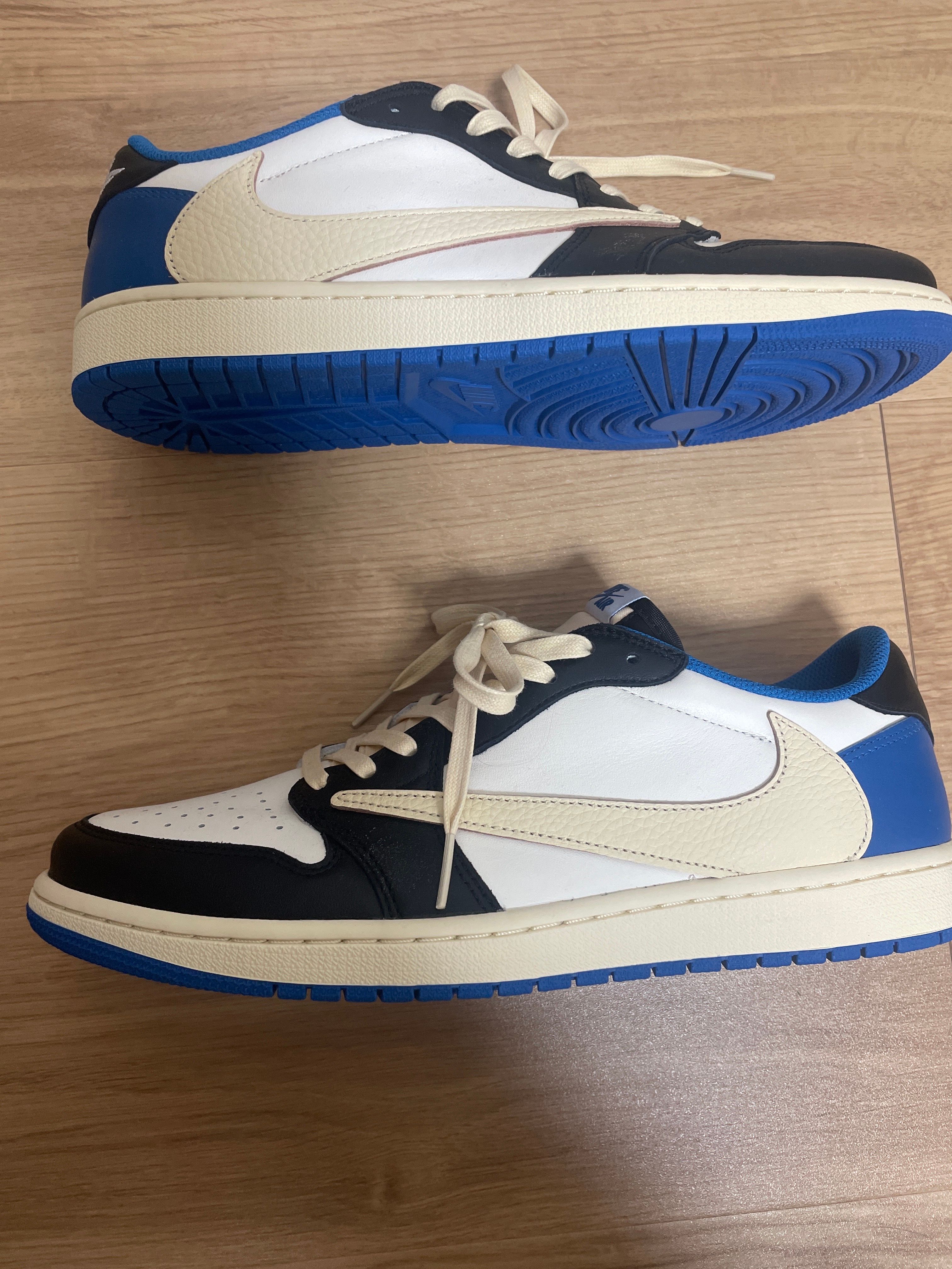 Travis Scott × fragment design × Nike Air Jordan 1 Low OG SP "Military Blue"