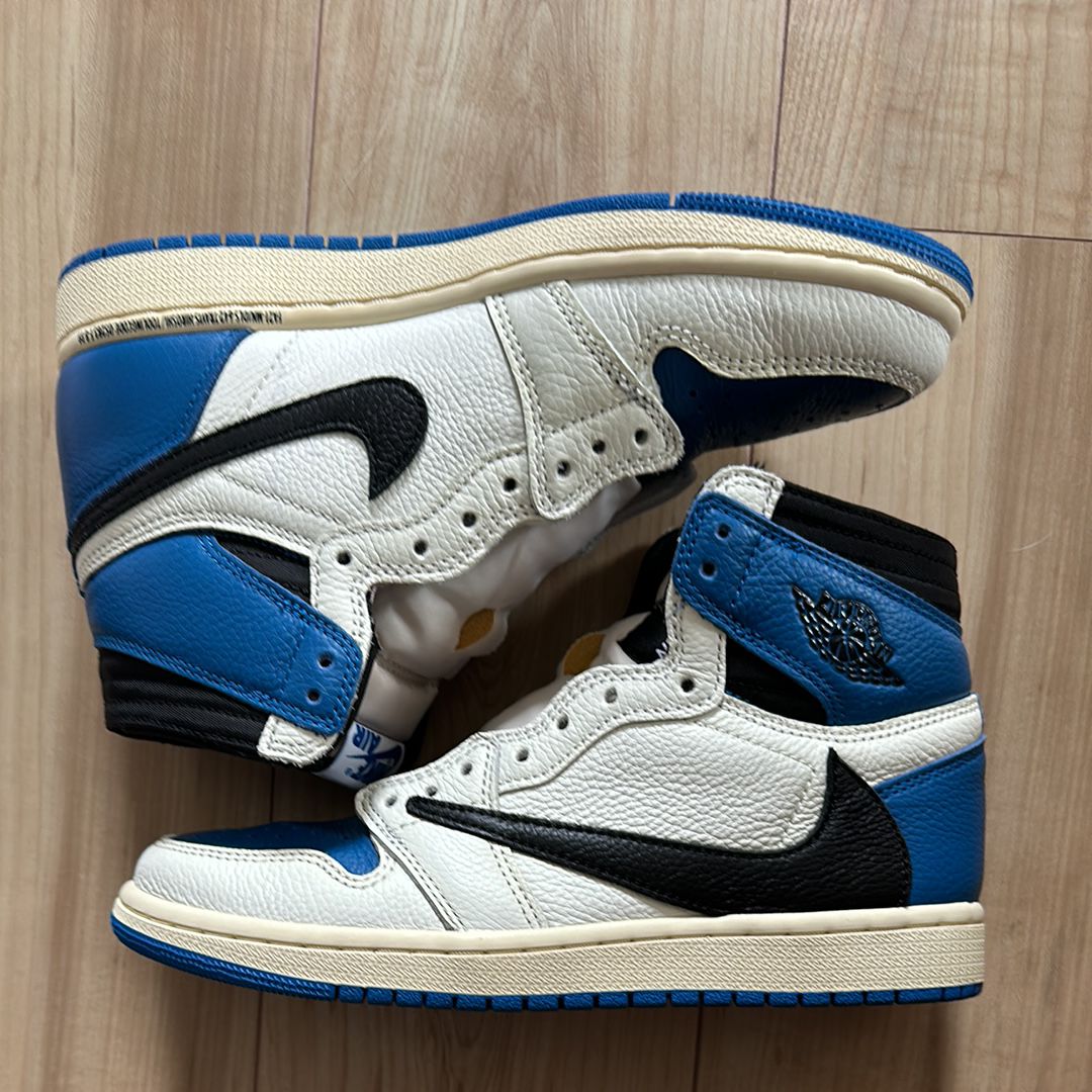 Travis Scott × fragment design × Nike Air Jordan 1 Retro High OG SP "Military Blue"