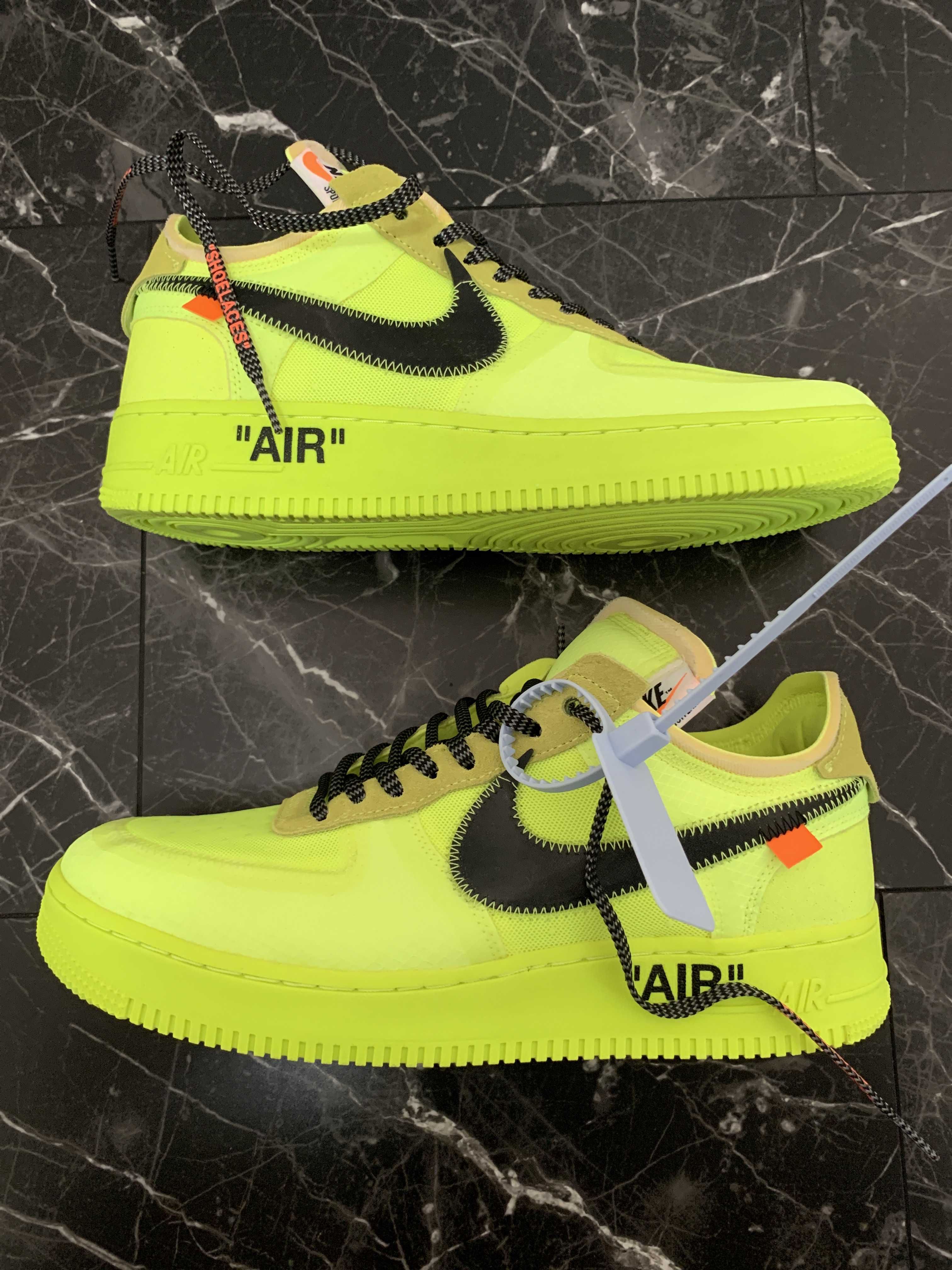 Off-White × Nike Air Force 1 Low "Volt"