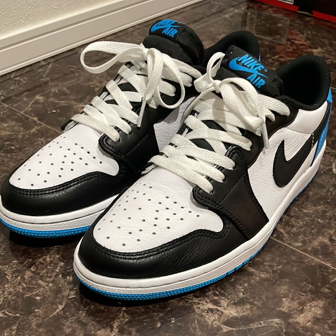 Nike Air Jordan 1 Low OG "Black and Dark Powder Blue/UNC"