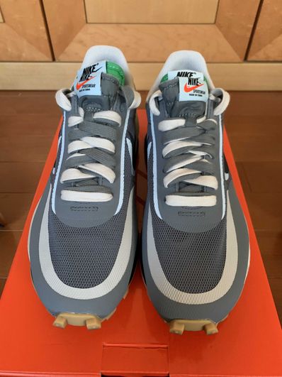 CLOT × Sacai × Nike LD Waffle "Grey Obsidian/Cool Grey"