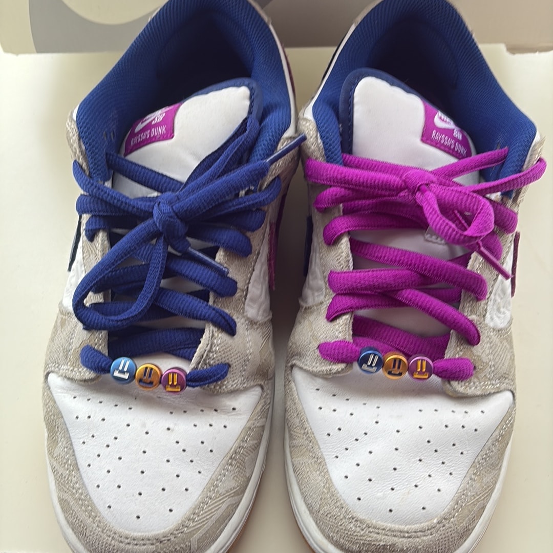 Rayssa Leal × Nike SB Dunk Low PRM "Pure Platinum and Vivid Purple"