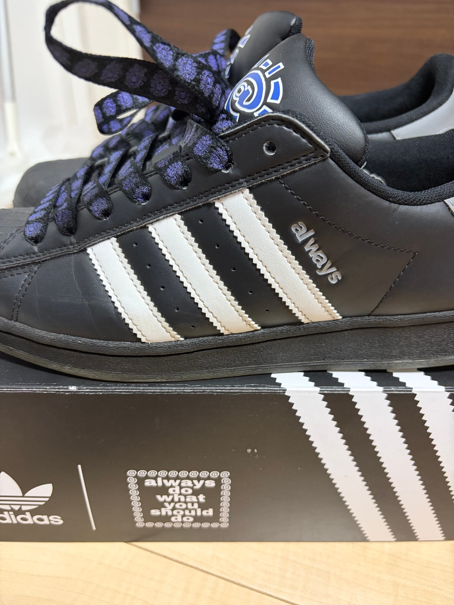 Always Do What You Should Do × adidas Superstar ADV "Core Black/Footwear White/Gray Three"