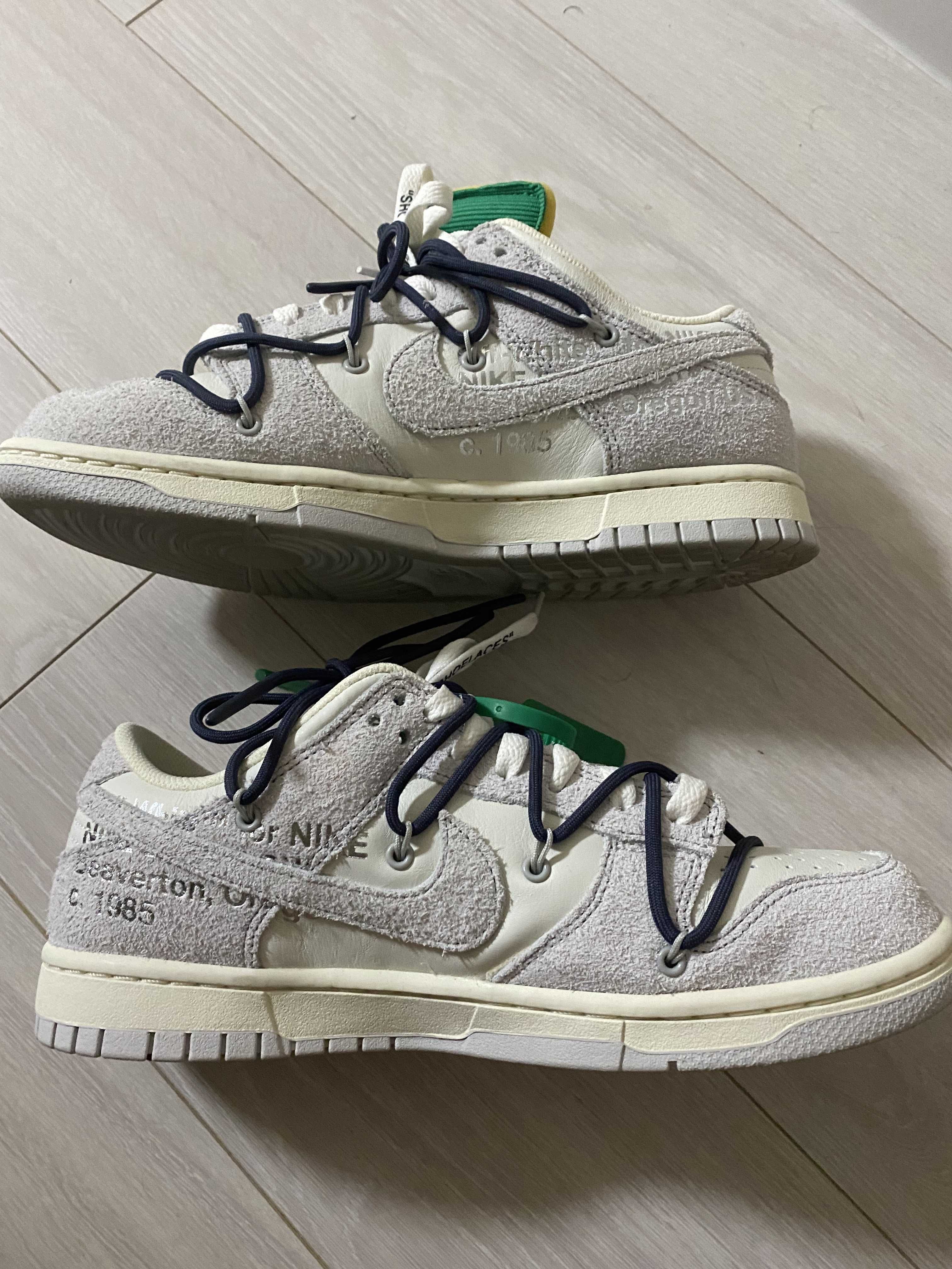 Off-White × Nike Dunk Low "Sail/Neutral Grey/Gridiron"