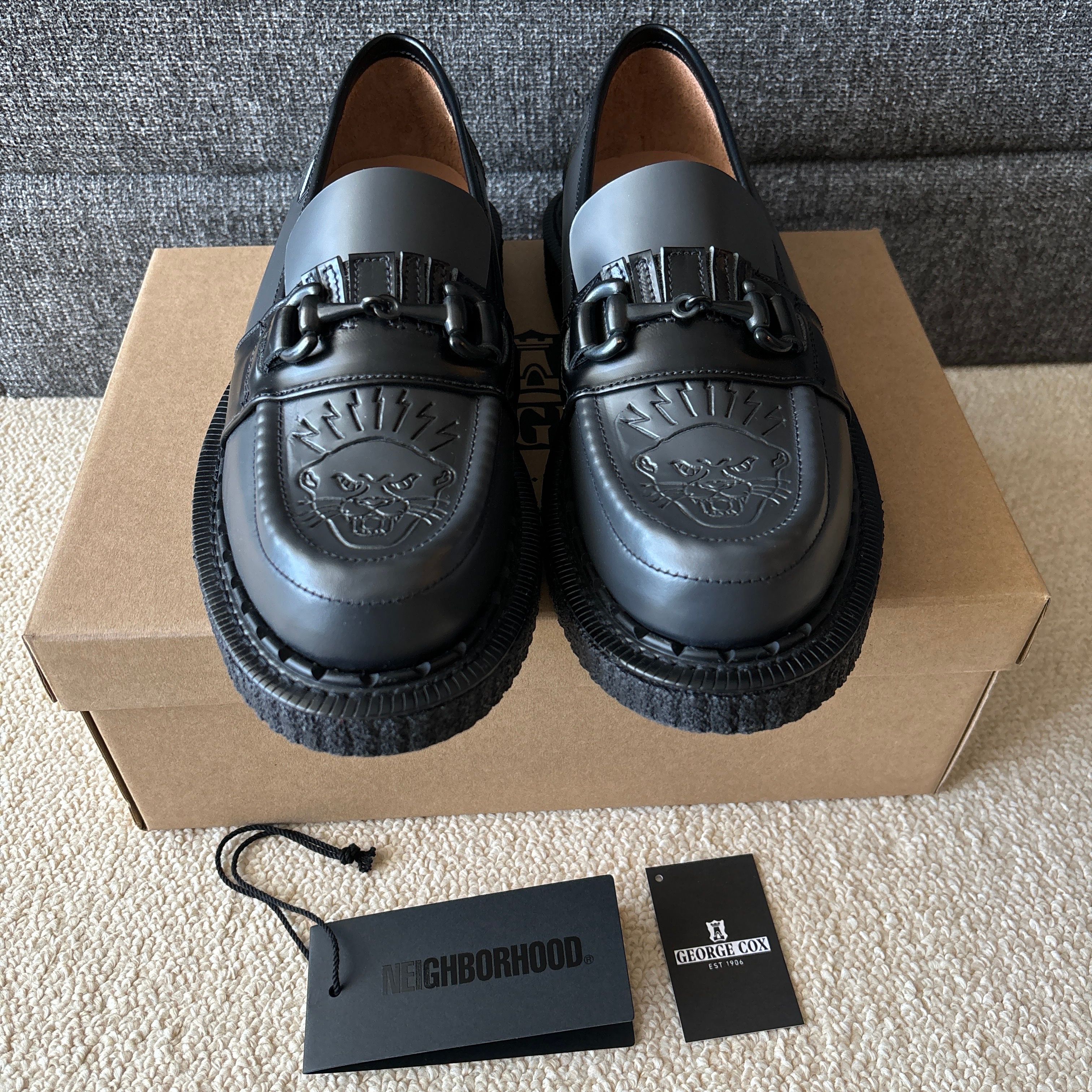 NEIGHBORHOOD × George Cox Buxton Leather Shoes "Gray"