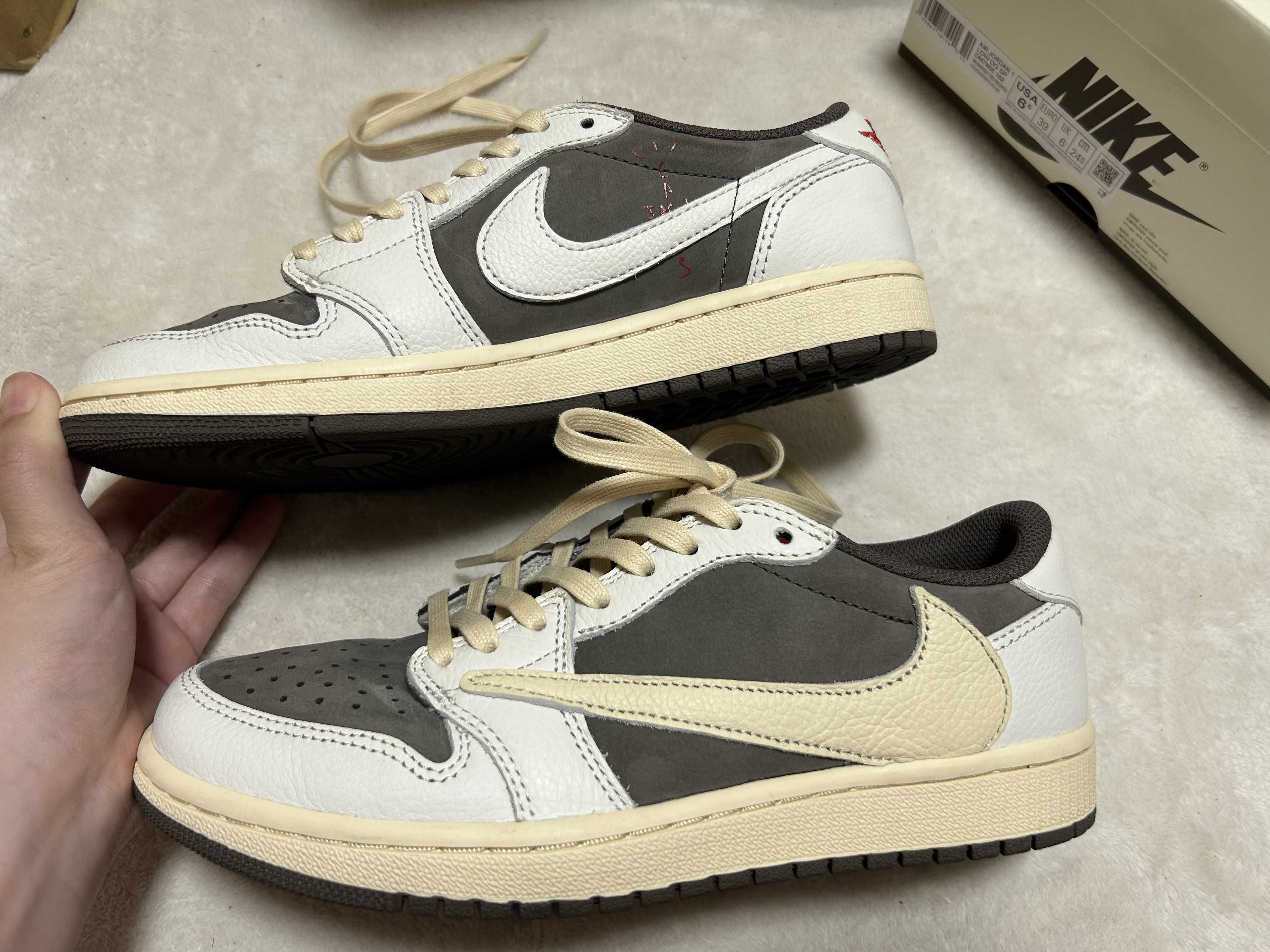 Travis Scott × Nike Air Jordan 1 Low OG SP "Reverse Mocha/Sail and Ridgerock"