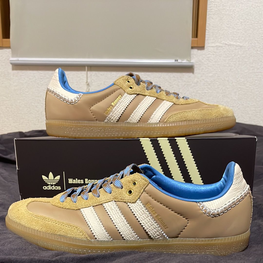 Wales Bonner × adidas Nylon Samba "Desert/Wonder White/Ash Blue"
