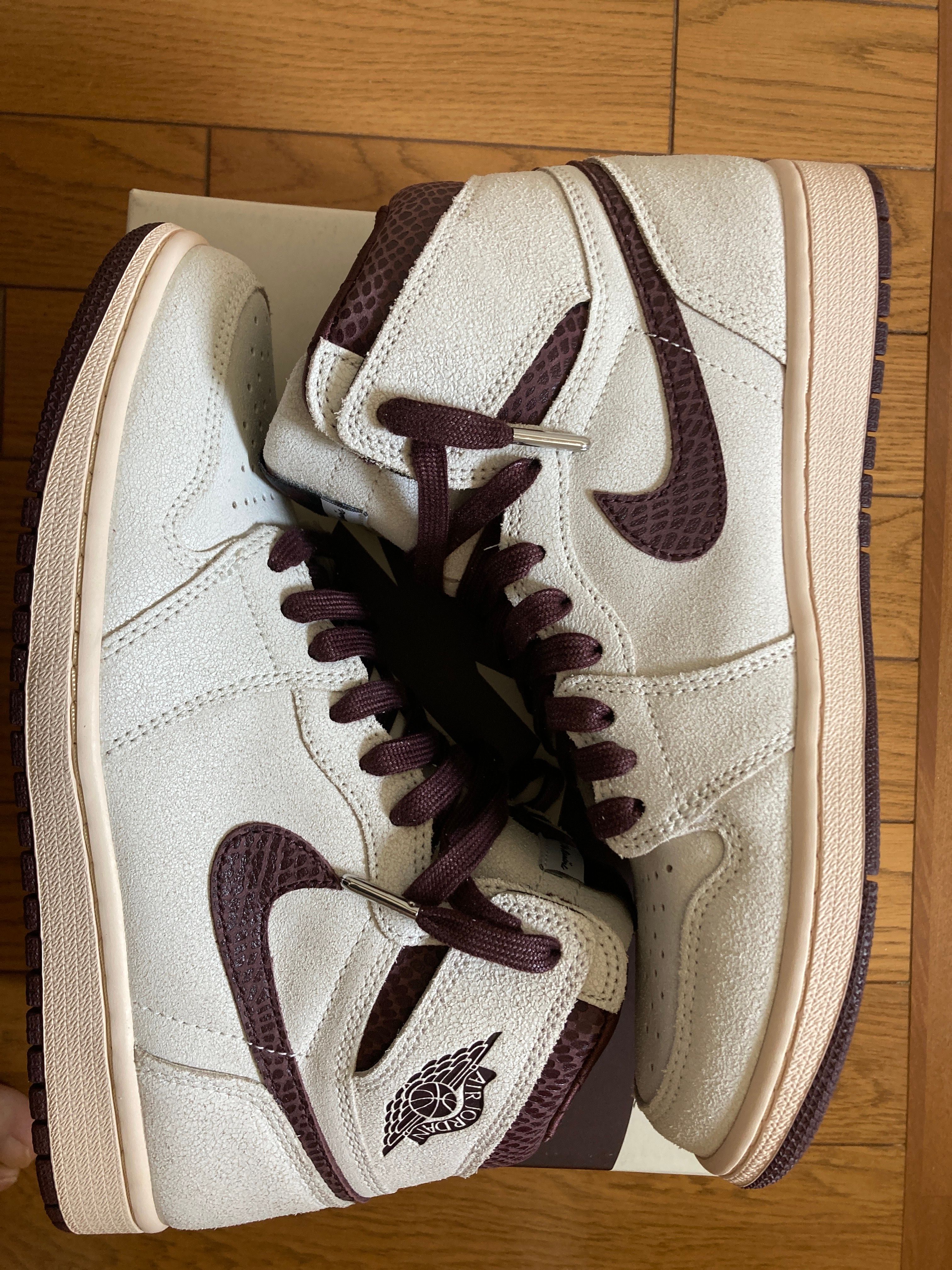 A Ma Maniere × Nike Air Jordan 1 Retro High OG "Sail and Burgundy"