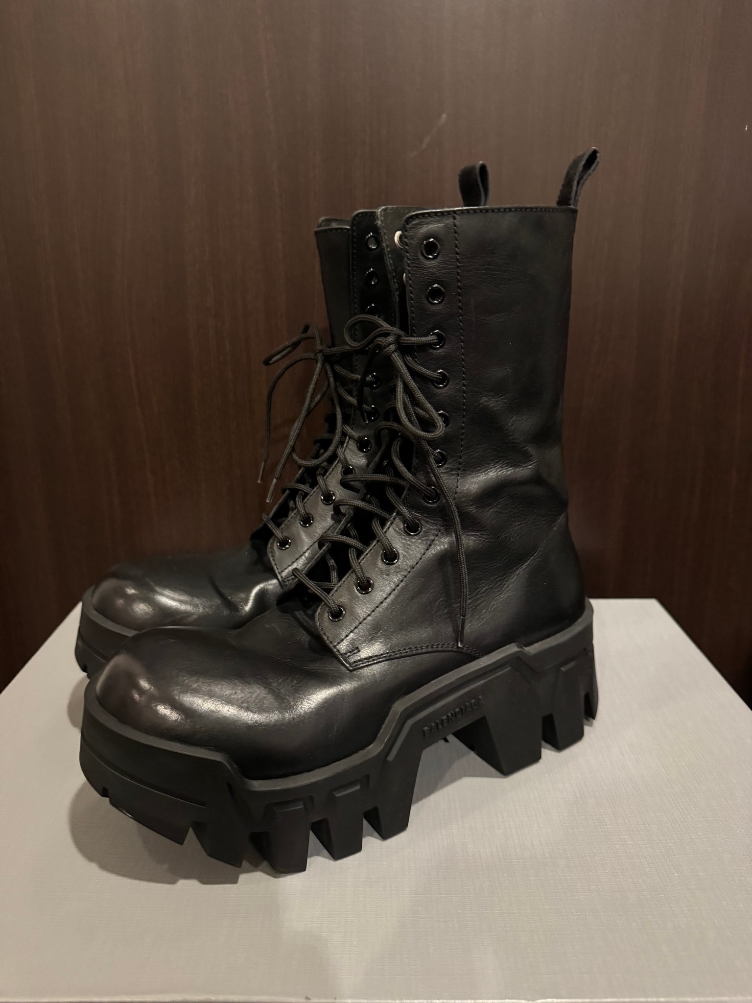 BALENCIAGA Bulldozer Lace-up Boot "Black"