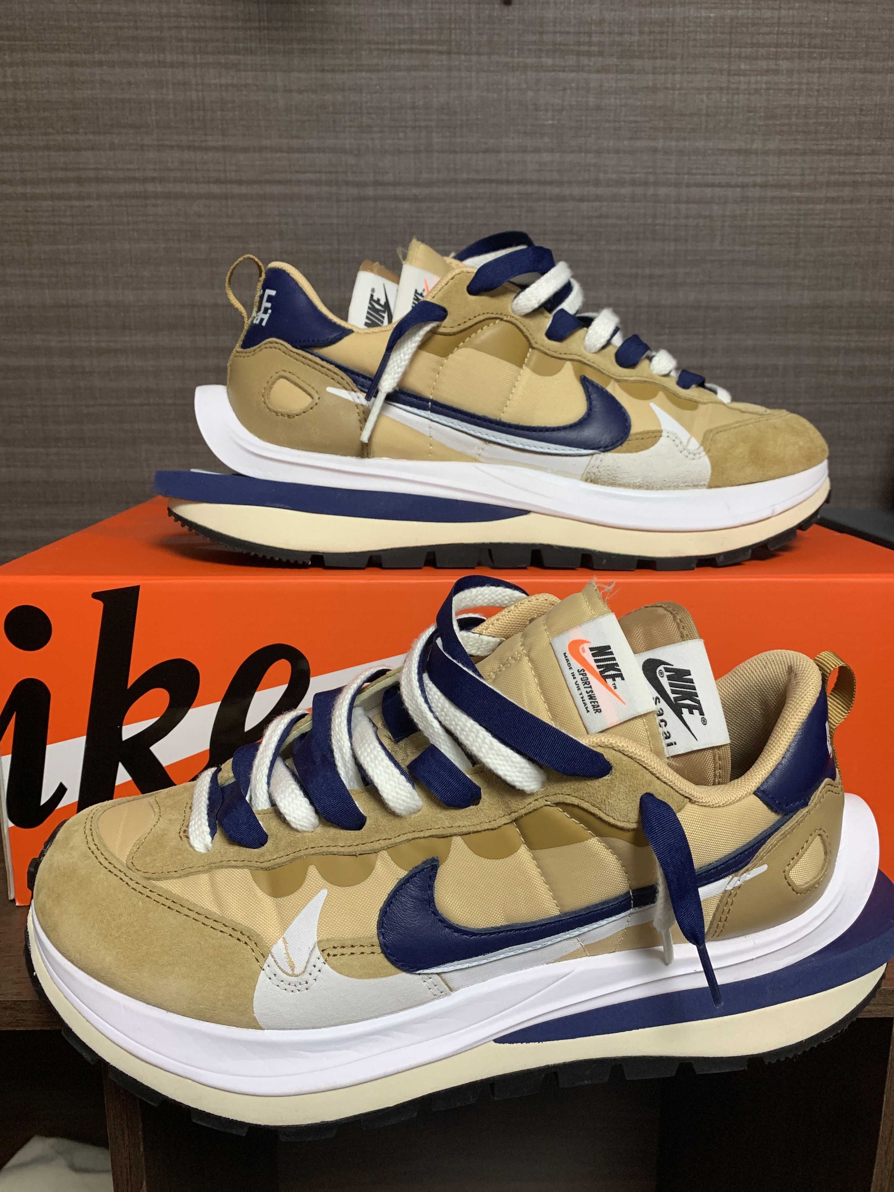 Sacai × Nike Vapor Waffle "Sesame And Blue Void"