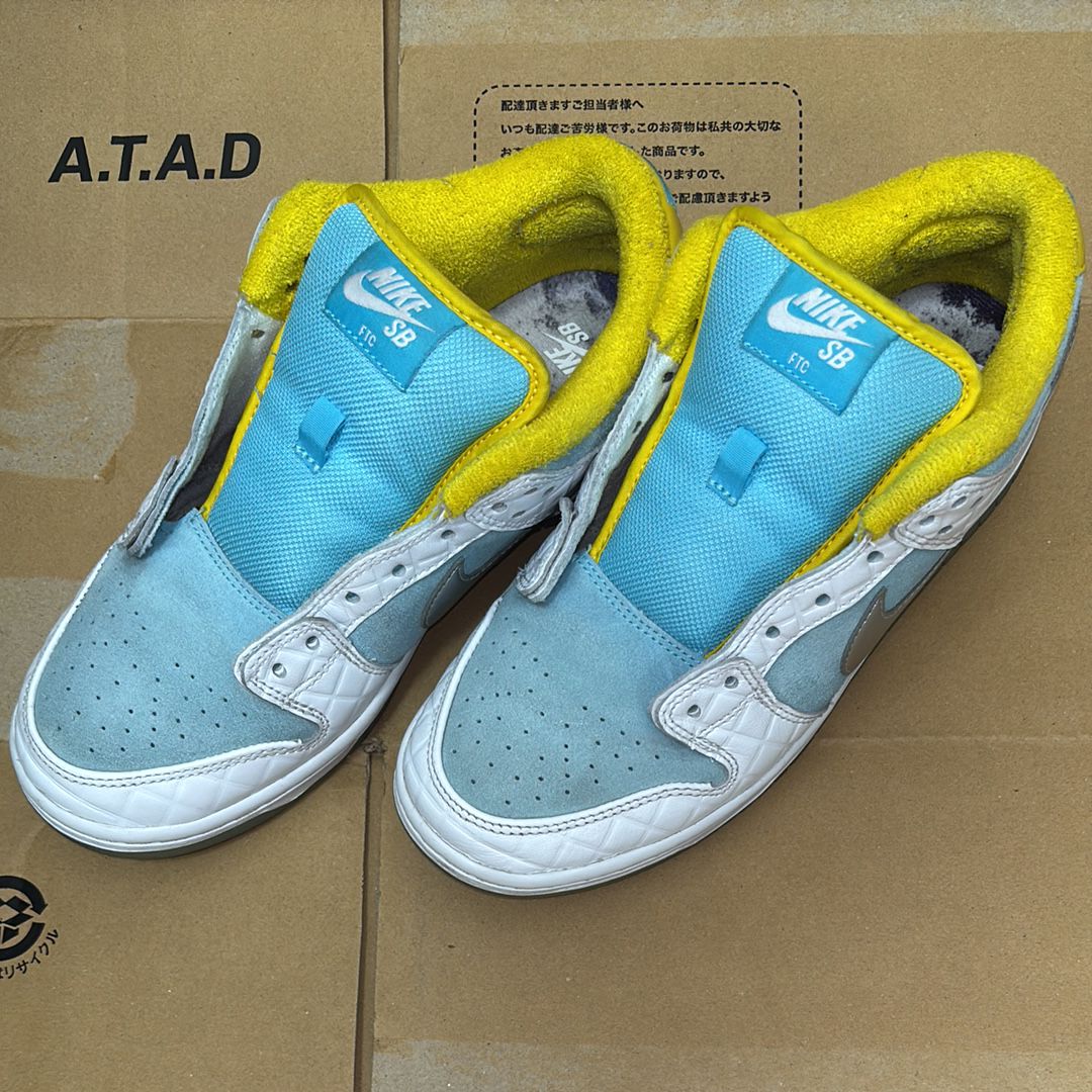 Nike Dunk Low FTC 水色/ホワイト/イエロー FTC × Nike SB Dunk Low 