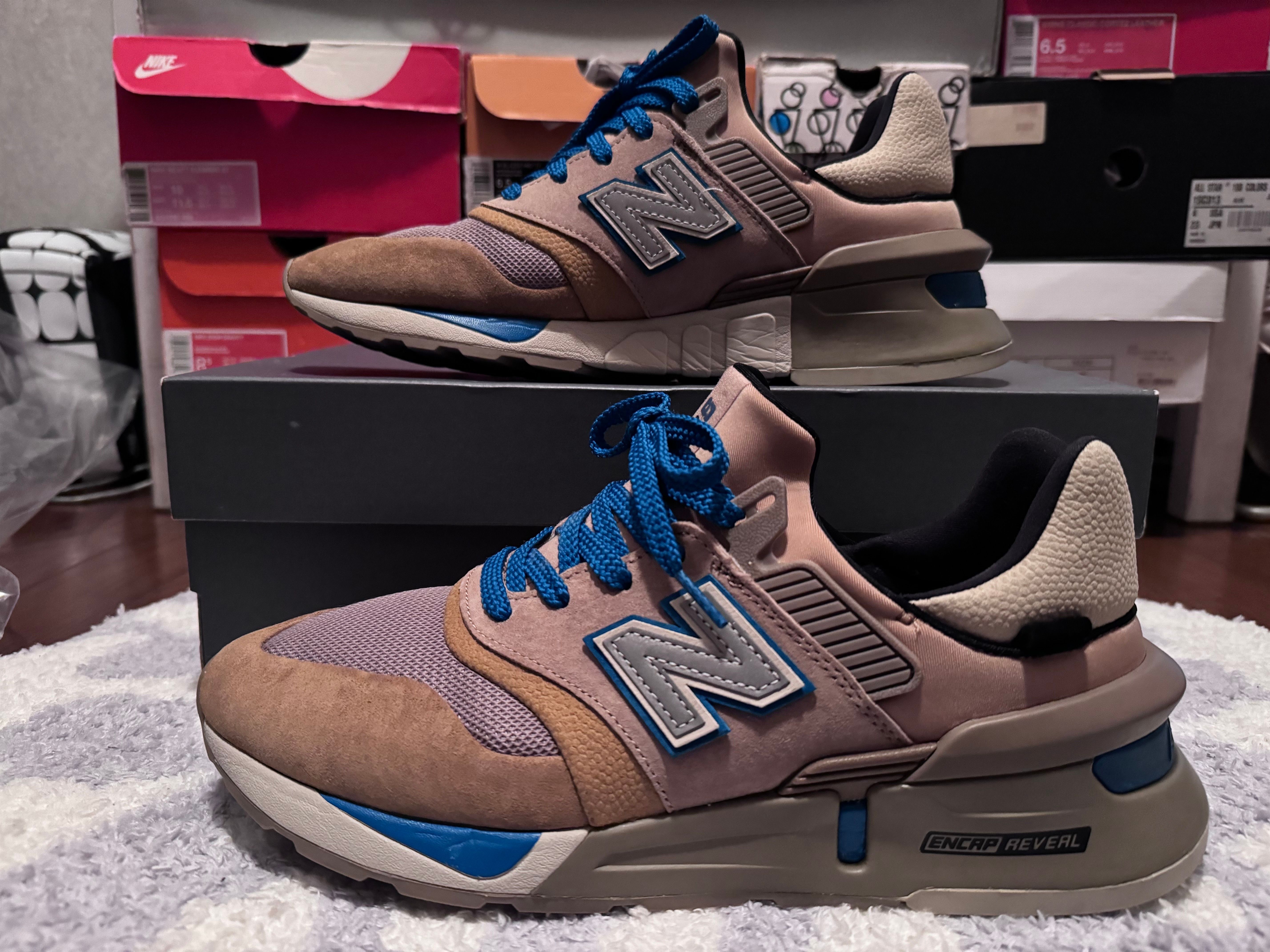 KITH × nonnative × New Balance 997S "Brown/Black/Cobalt Blue"