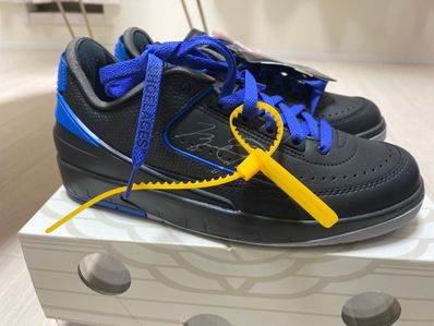 Off-White × Nike Air Jordan 2 Low "Black and Varsity Royal"