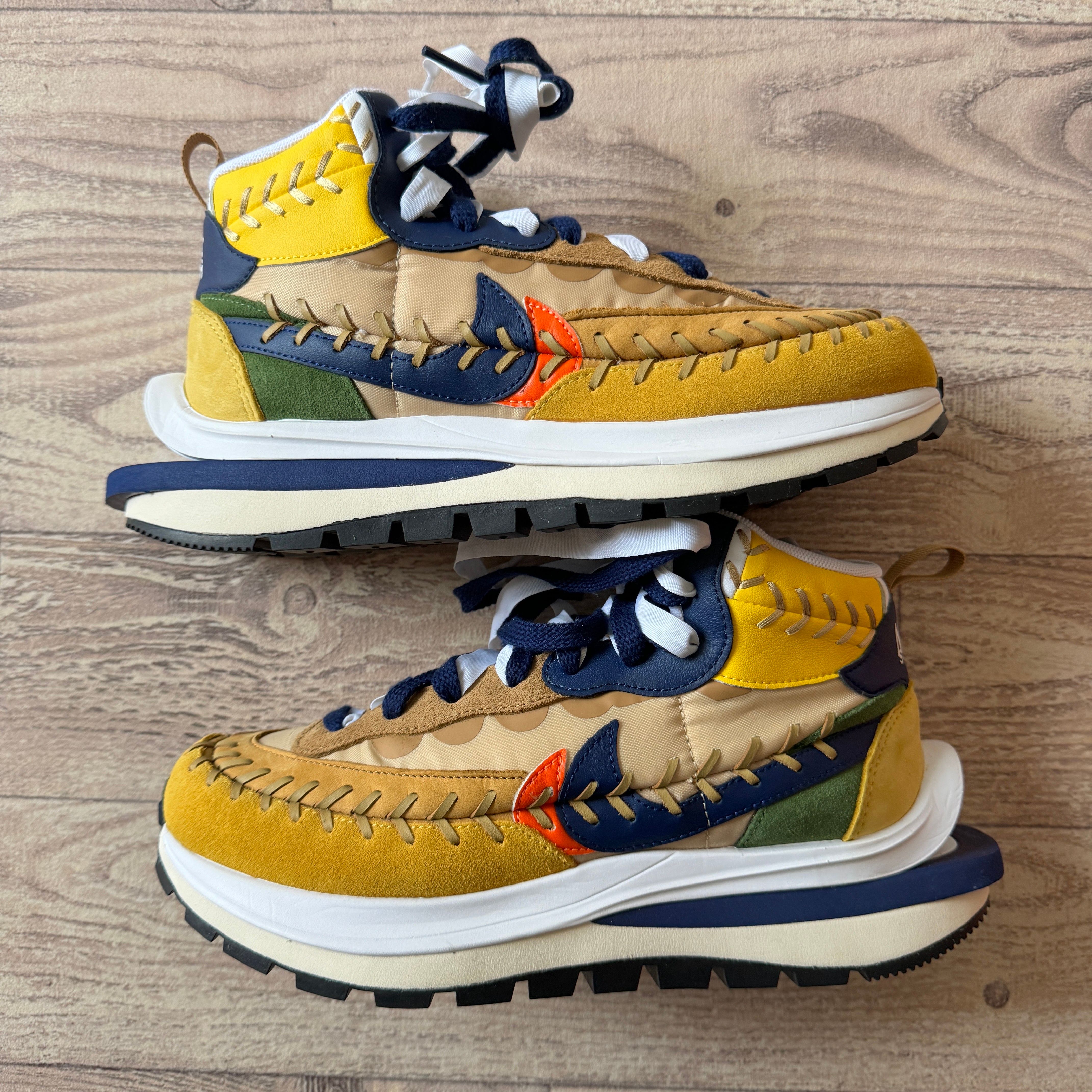 Jean-Paul Gaultier × sacai × Nike VaporWaffle "Sesame/Multi Color"
