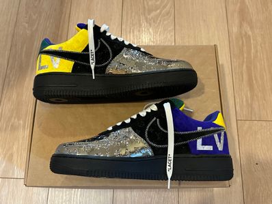 Louis Vuitton × Nike Air Force 1 Low by Virgil Abloh "Silver & Multi Color Patch Work"