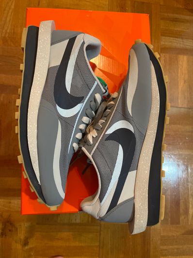 CLOT × Sacai × Nike LD Waffle "Grey Obsidian/Cool Grey"