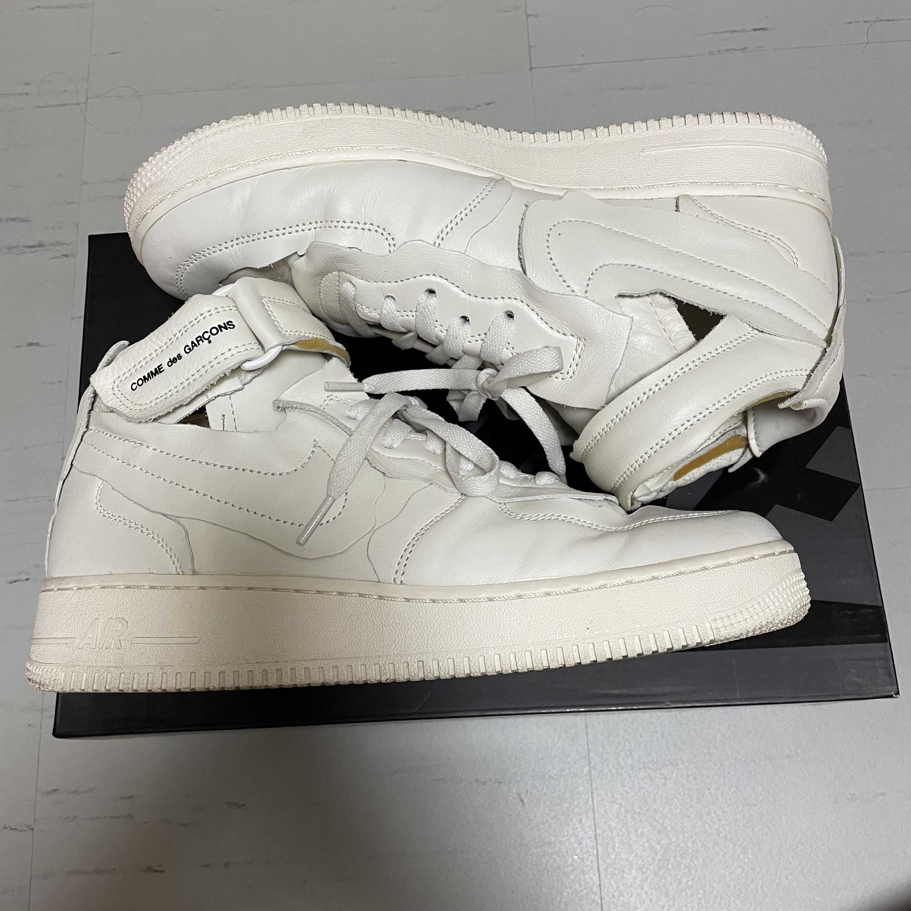 COMME des GARCONS × Nike Air Force 1 Mid "White" 