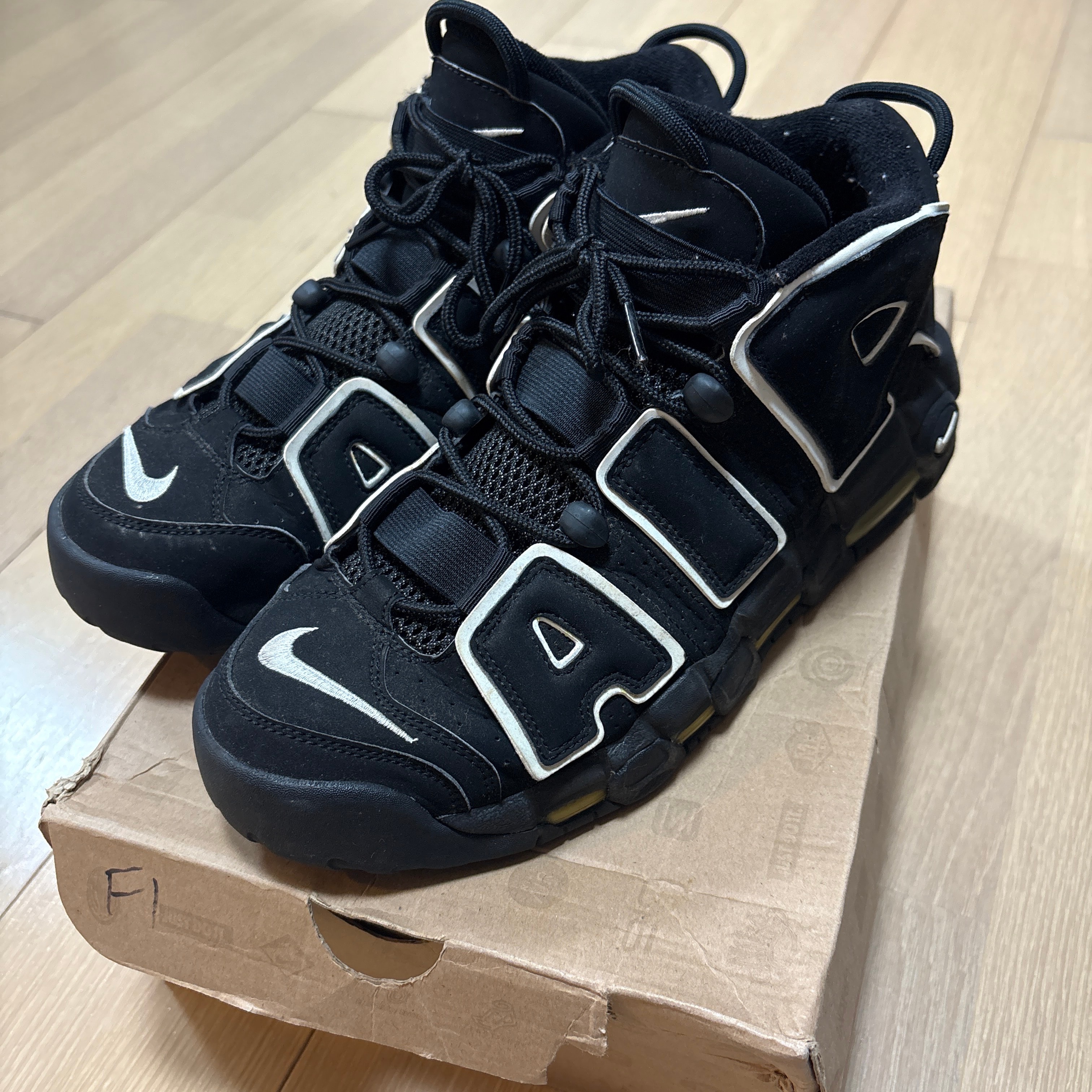 Nike Air More Uptempo 黒 シューズ 本体 + 箱 NIKE ナイキ エア モア アップテンポ AIR MORE UPTEMPO black