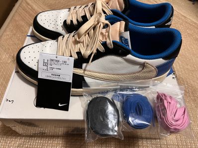 Travis Scott × fragment design × Nike Air Jordan 1 Low OG SP "Military Blue"