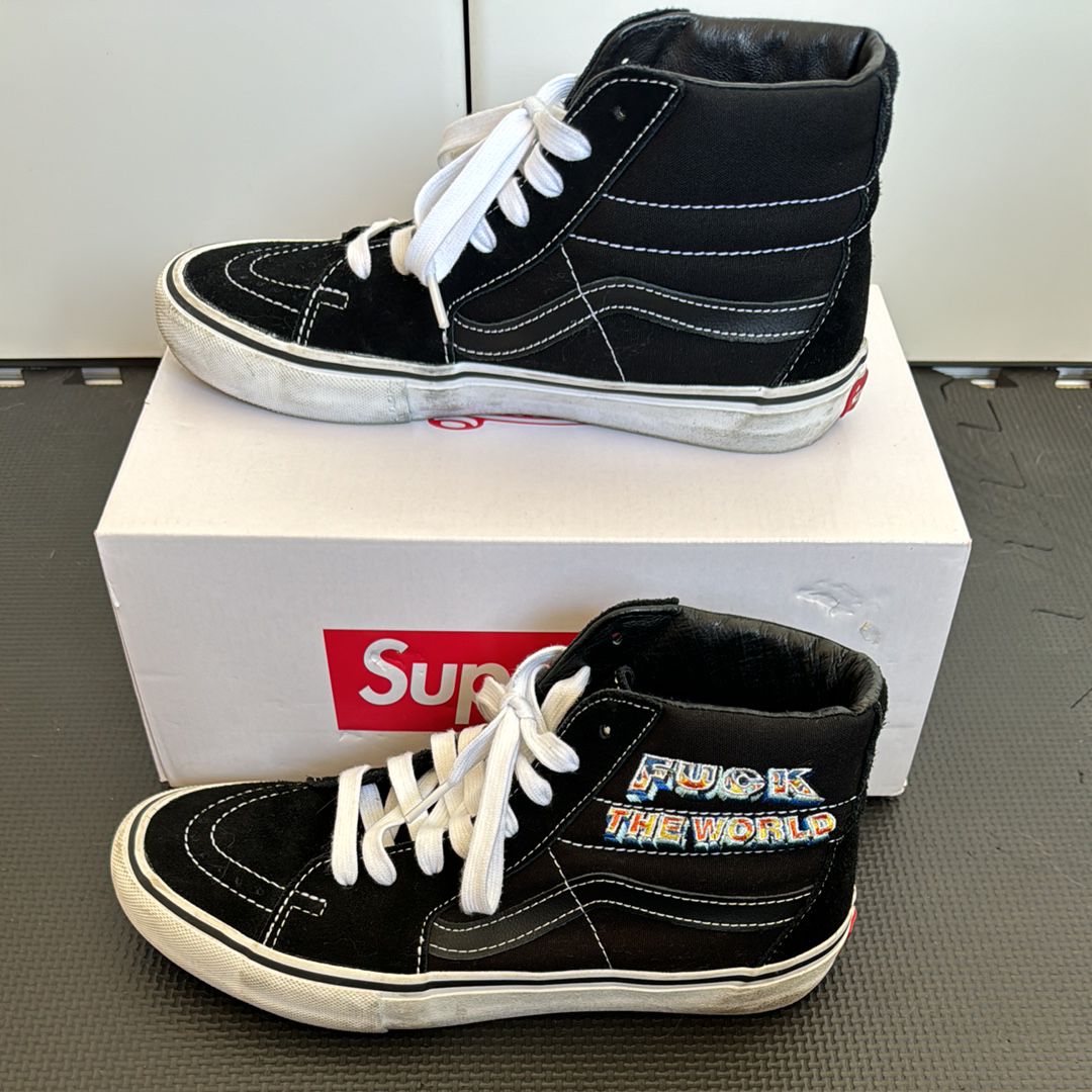 Supreme × Vans Fuck The World "Black"