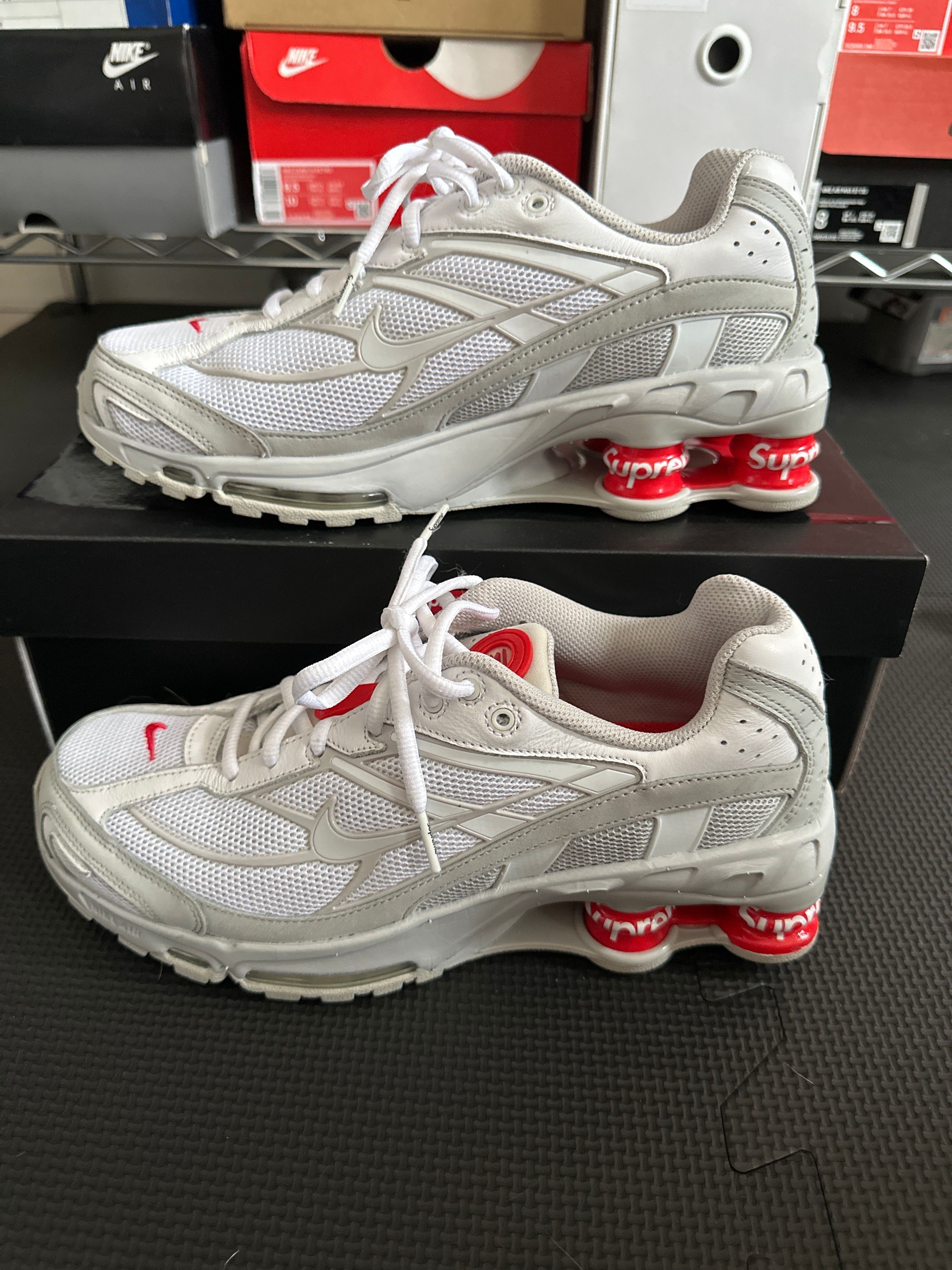 Supreme × Nike Shox Ride 2 "White/Grey Fog/Flat Platinum"