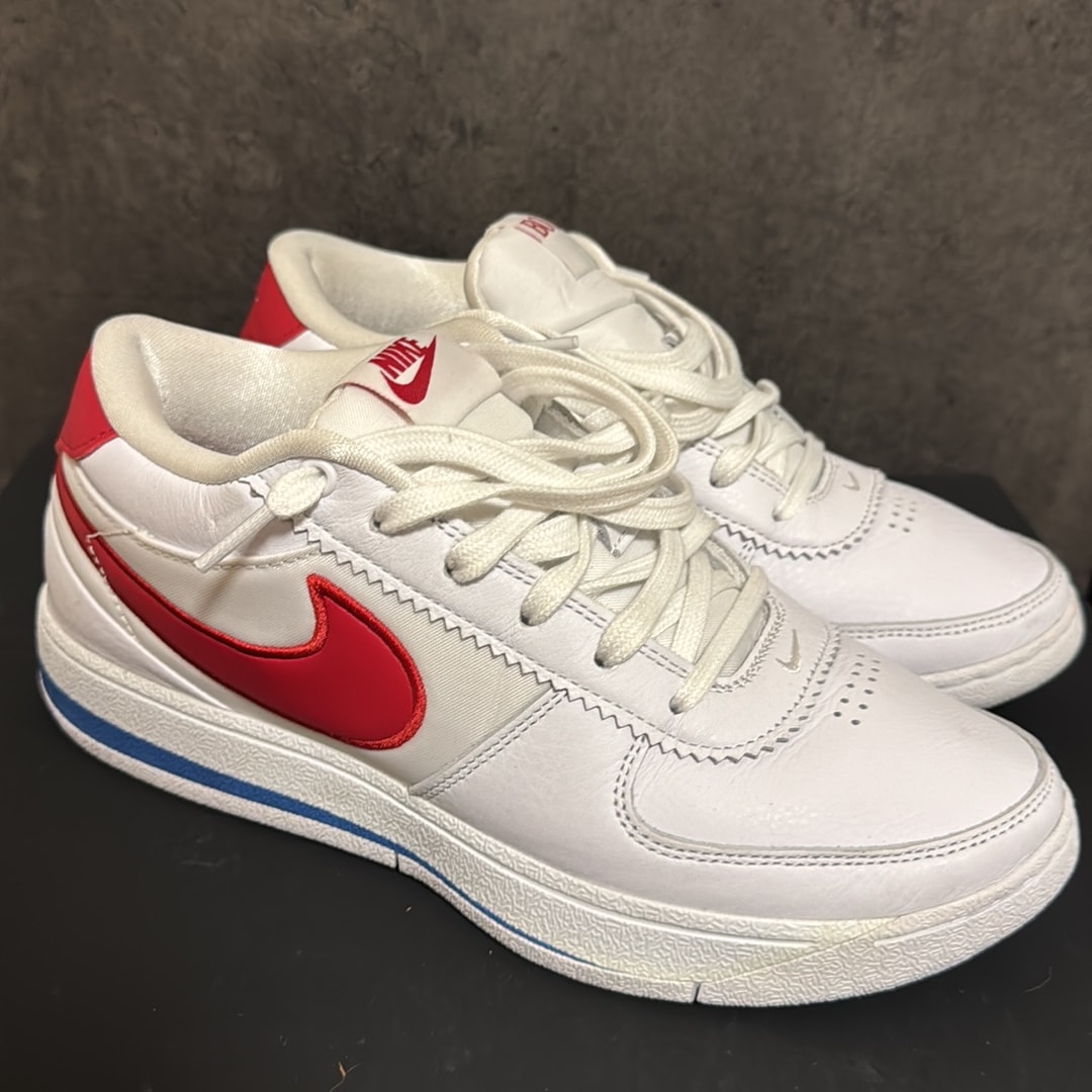Nike Book 1 Cortez "Forrest Gump/White and Varsity Red" (FJ4250-105/FJ4249-105)