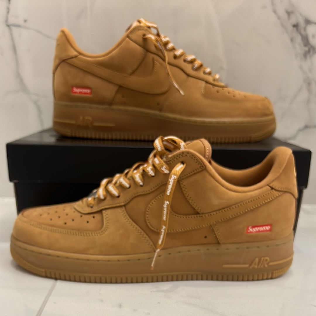 Supreme × Nike Air Force 1 Low "Flax/Wheat"
