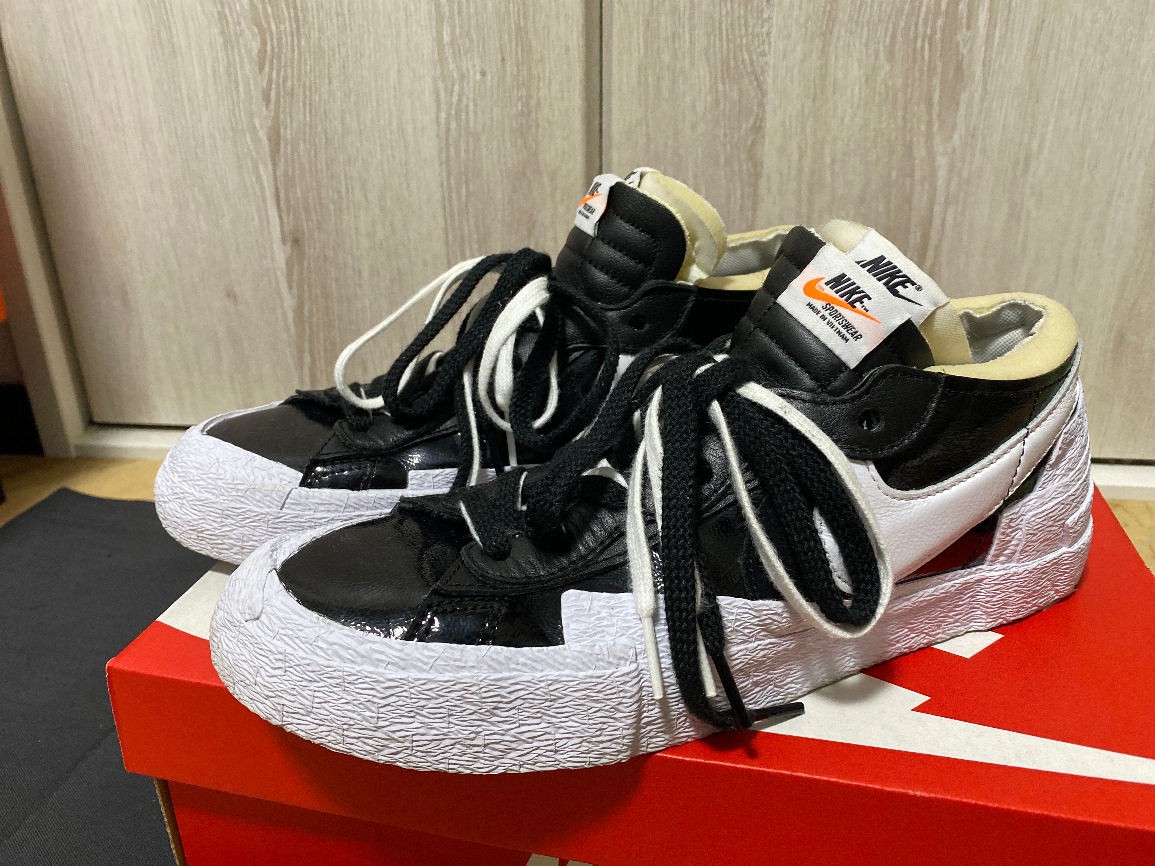 sacai × Nike Blazer Low "Black Patent Leather"