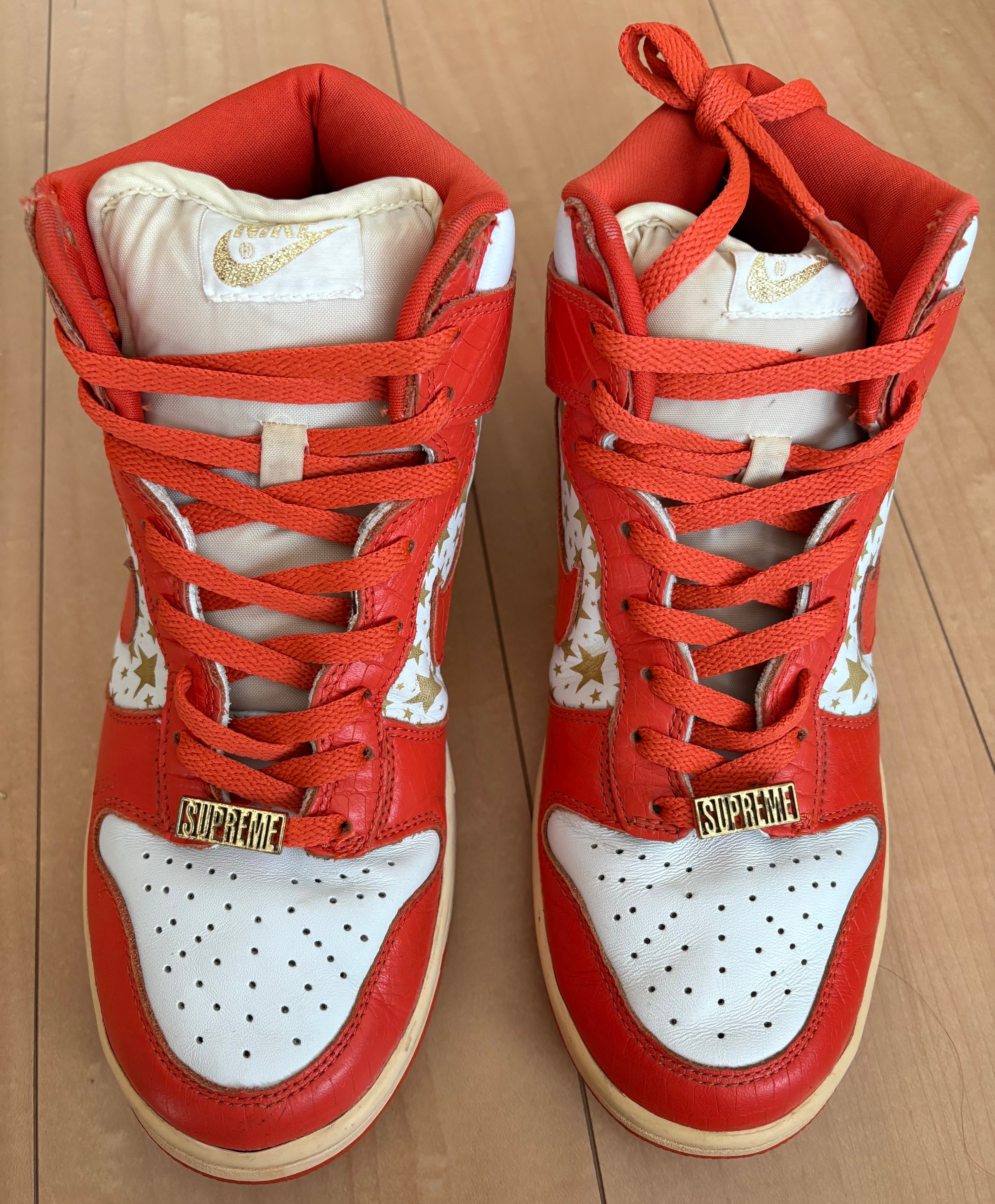 Supreme × Nike SB Dunk High "Orange Stars"