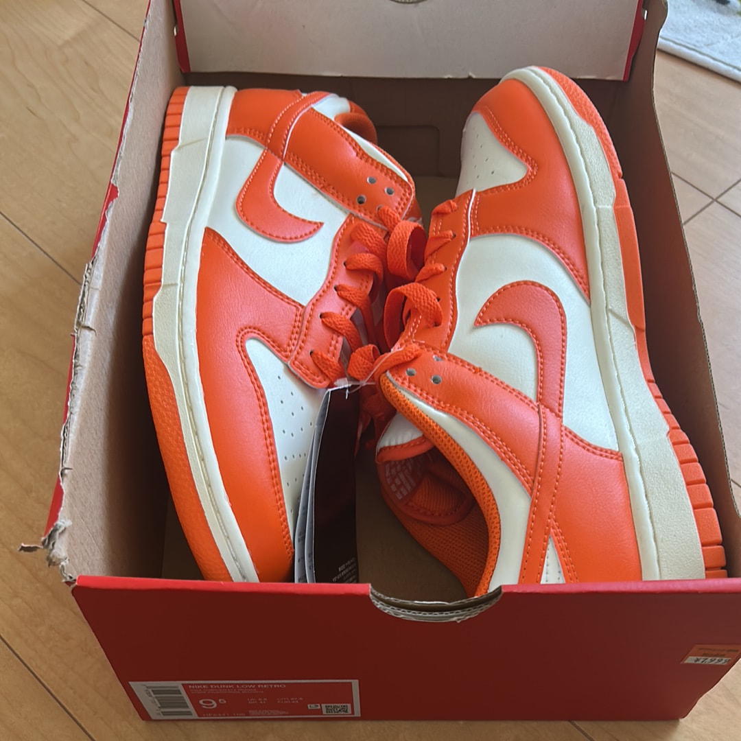 Nike Dunk Low Retro "Syracuse/Pale Ivory/Safety Orange"