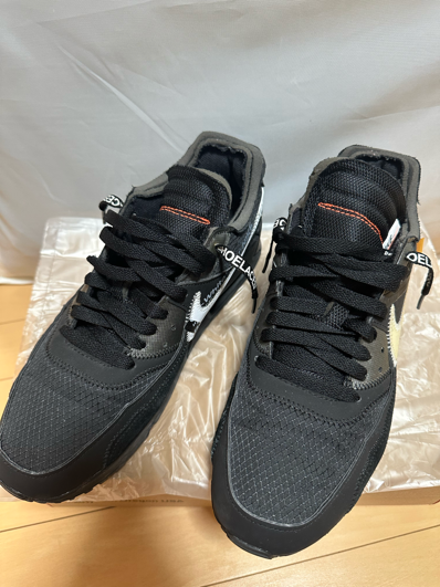 Off-White × Nike Air Max 90 "Black/Black-Cone-White"