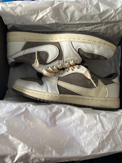Travis Scott × Nike Air Jordan 1 Low OG SP "Reverse Mocha/Sail and Ridgerock"