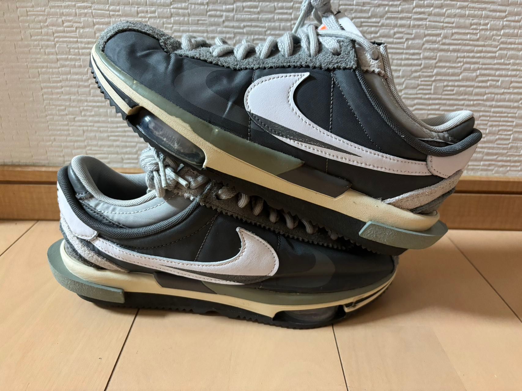 sacai × Nike Zoom Cortez "Iron Grey"