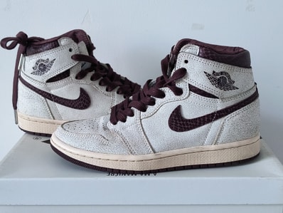 A Ma Maniere × Nike Air Jordan 1 Retro High OG "Sail and Burgundy"