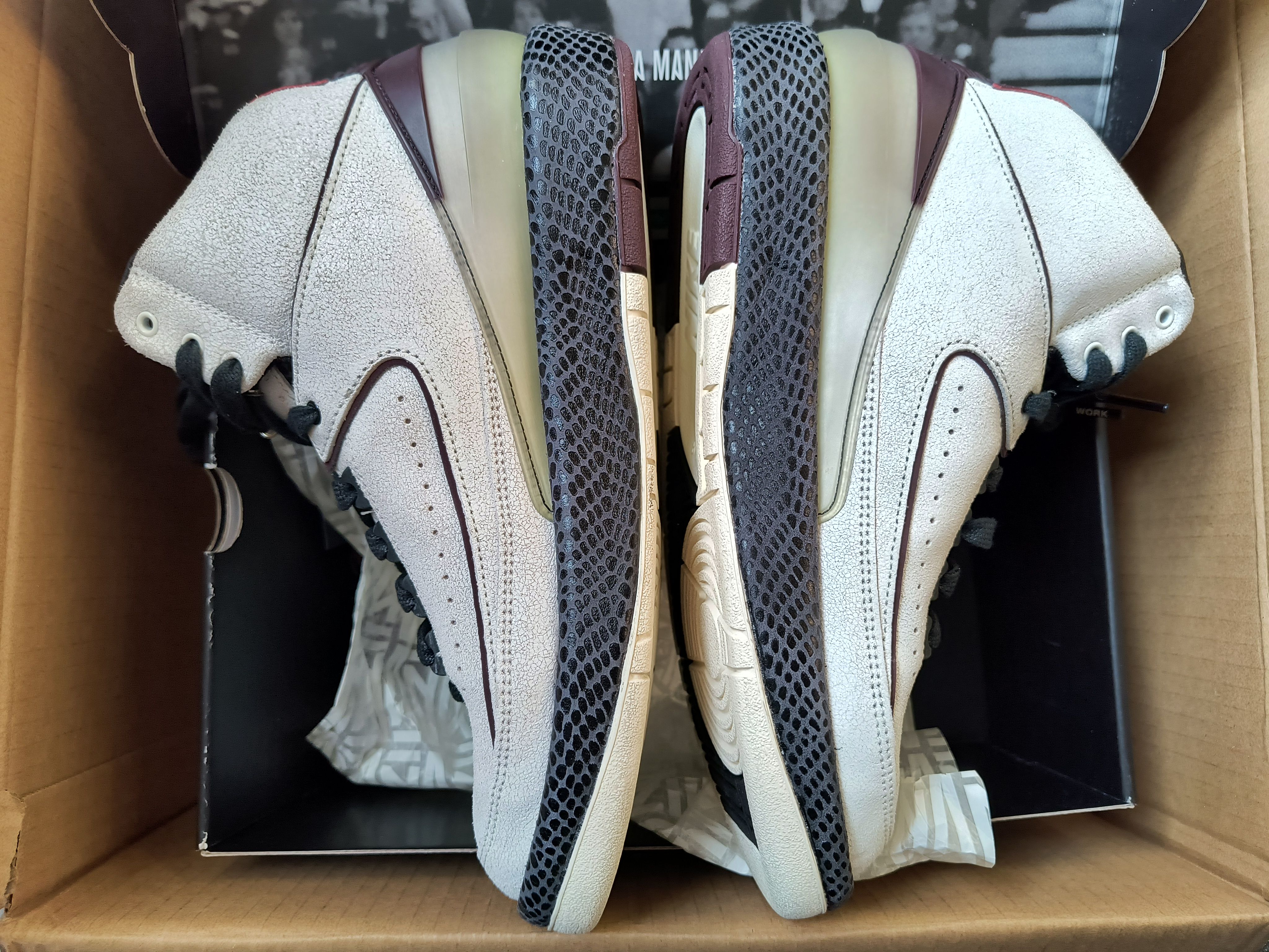 A Ma Maniere × Nike Air Jordan 2 "Airness/Sail and Burgundy"